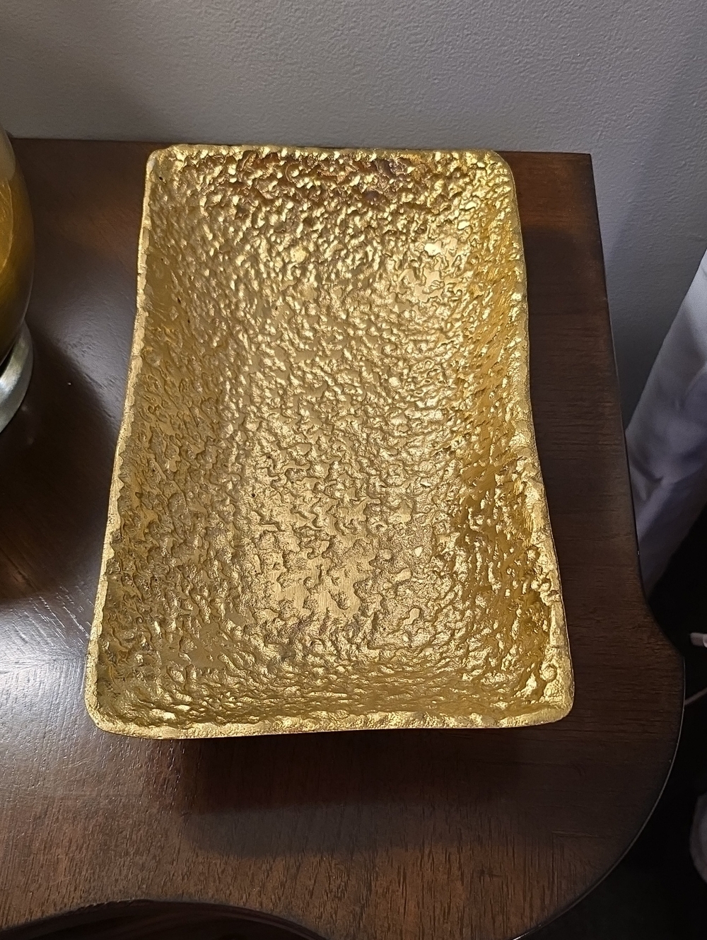 Textured Gold Decorative Tray